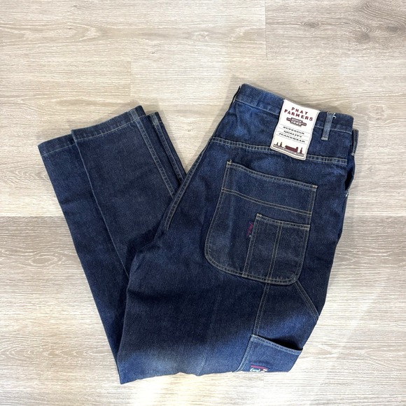 Phat Farm Other - Vintage Phat Farm Farmers Dark Wash Oversized Baggy Carpenter Jeans Men's 42x33